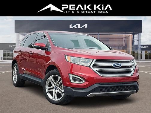 Red 2017 Ford Edge Titanium