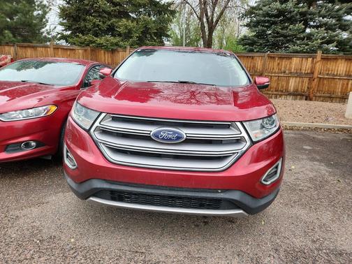 Red 2017 Ford Edge Titanium