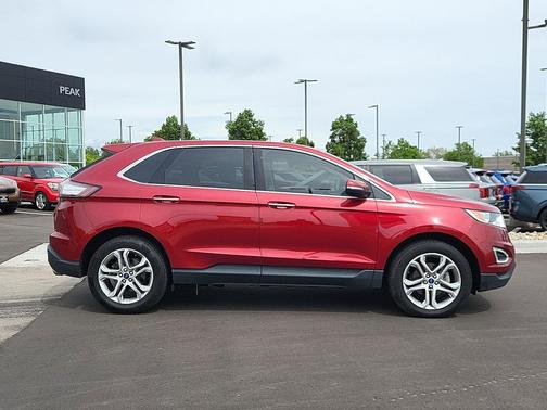 Red 2017 Ford Edge Titanium