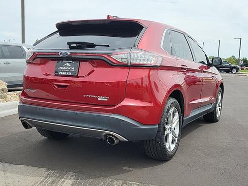 Red 2017 Ford Edge Titanium