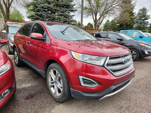 Red 2017 Ford Edge Titanium