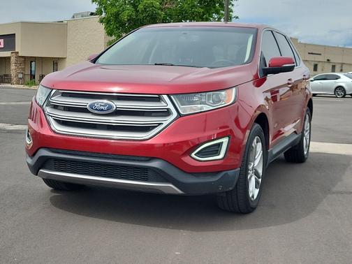 Red 2017 Ford Edge Titanium