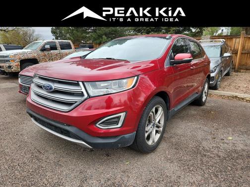 Red 2017 Ford Edge Titanium