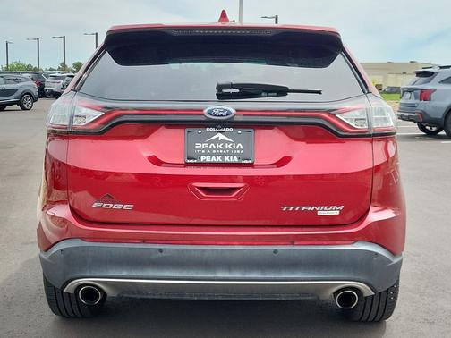 Red 2017 Ford Edge Titanium