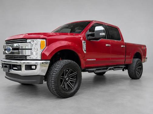 Red 2017 Ford F-250 Lariat