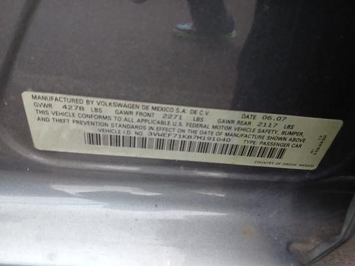 2007 Volkswagen Jetta Base