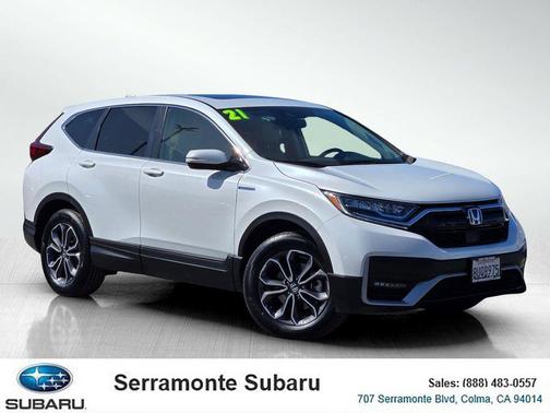 Platinum White Pearl 2021 Honda CR-V Hybrid EX-L
