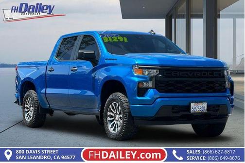 Glacier Blue Metallic 2022 Chevrolet Silverado 1500 Custom