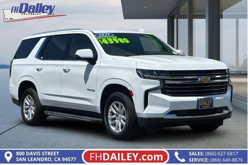 Summit White 2021 Chevrolet Tahoe LT