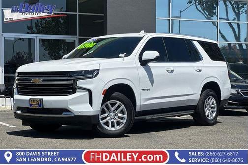 Summit White 2021 Chevrolet Tahoe LT