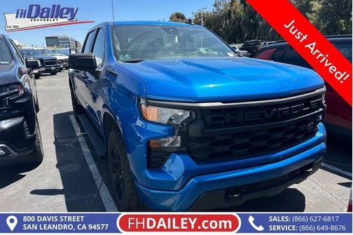 Glacier Blue Metallic 2023 Chevrolet Silverado 1500 Custom