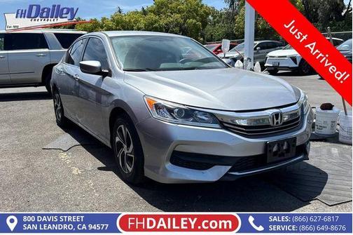 Silver 2017 Honda Accord LX