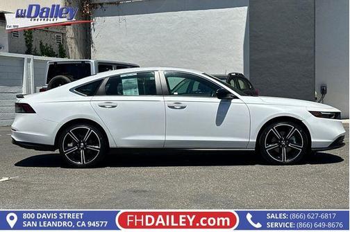 White 2023 Honda Accord Hybrid Sport