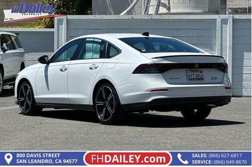 White 2023 Honda Accord Hybrid Sport