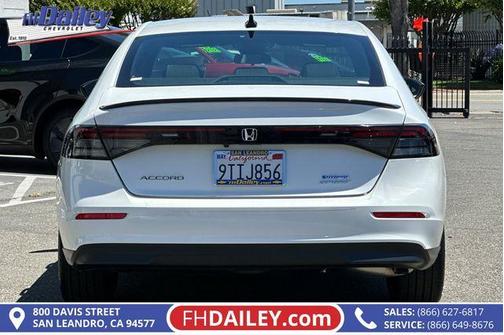 White 2023 Honda Accord Hybrid Sport