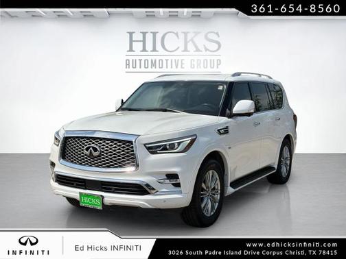 Moonstone White 2019 INFINITI QX80 LUXE