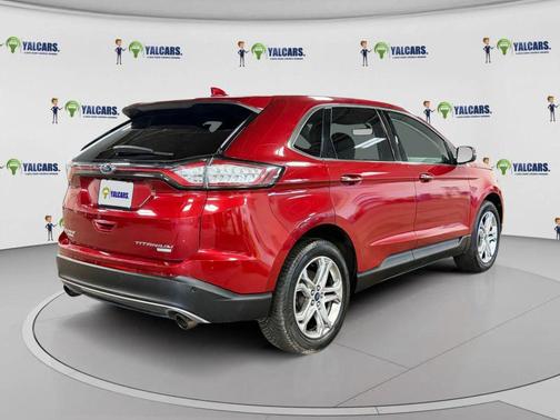 Red 2017 Ford Edge Titanium