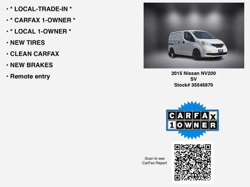 2015 Nissan NV200 SV