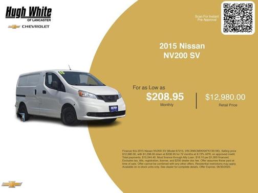 2015 Nissan NV200 SV