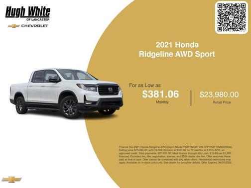 2021 Honda Ridgeline Sport