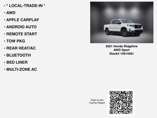 2021 Honda Ridgeline Sport