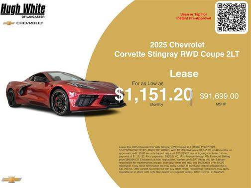2025 Chevrolet Corvette Stingray w/2LT