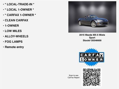 2015 Mazda MX-5 Miata Sport