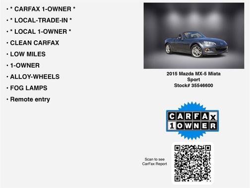 2015 Mazda MX-5 Miata Sport