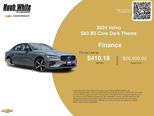 2024 Volvo S60 B5 Core Dark Theme
