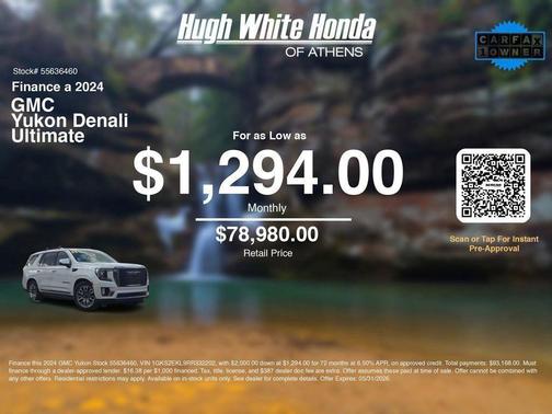 White Frost Tri-Coat 2024 GMC Yukon Denali Ultimate