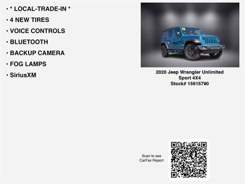 2020 Jeep Wrangler Unlimited Sport