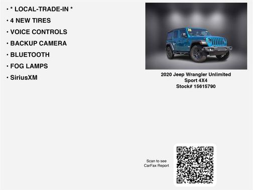 2020 Jeep Wrangler Unlimited Sport
