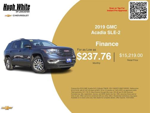 2019 GMC Acadia SLE-2