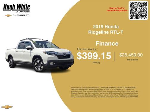 2019 Honda Ridgeline RTL-T