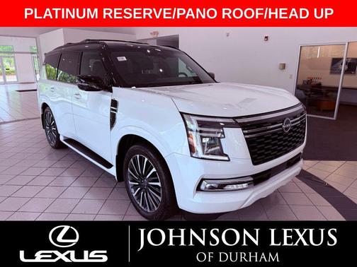 Everest White Pearl Tricoat/Super Black 2025 Nissan Armada Platinum Reserve 4WD