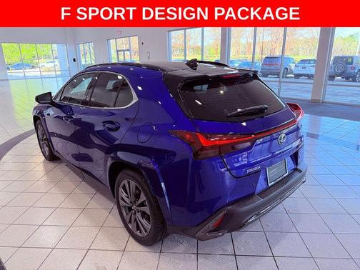Ultrasonic Blue Mica 2.0 with Obsidian Roof 2025 Lexus UX 300h F SPORT Design