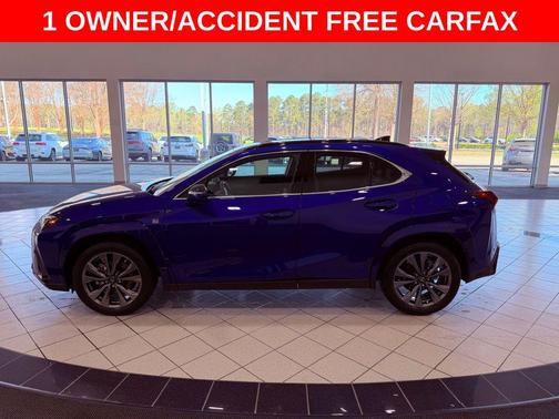 Ultrasonic Blue Mica 2.0 with Obsidian Roof 2025 Lexus UX 300h F SPORT Design