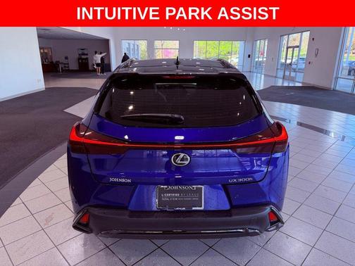 Ultrasonic Blue Mica 2.0 with Obsidian Roof 2025 Lexus UX 300h F SPORT Design