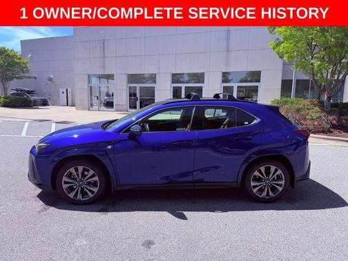 Ultrasonic Blue Mica 2.0 with Obsidian Roof 2023 Lexus UX 250h F Sport