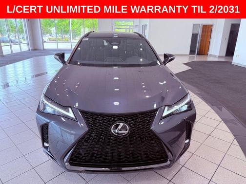 Cloudburst Gray with Obsidian Roof 2025 Lexus UX 300h F SPORT Design