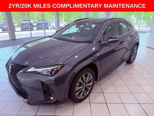 Cloudburst Gray with Obsidian Roof 2025 Lexus UX 300h F SPORT Design