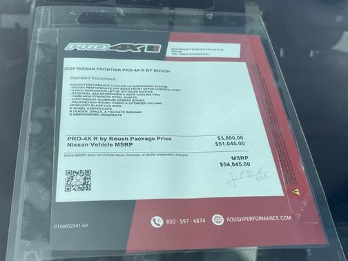 2026 Nissan Frontier PRO-4X w/R Package