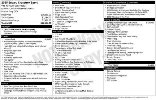 2025 Subaru Crosstrek Sport