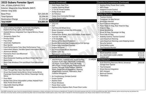 2023 Subaru Forester Sport