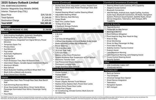 2025 Subaru Outback Limited