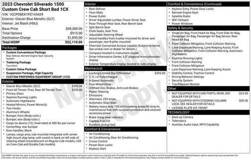 Glacier Blue Metallic 2023 Chevrolet Silverado 1500 Custom