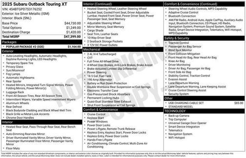 2025 Subaru Outback Touring XT
