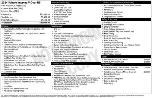 2024 Subaru Impreza RS