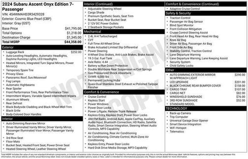 2024 Subaru Ascent Onyx Edition 7-Passenger