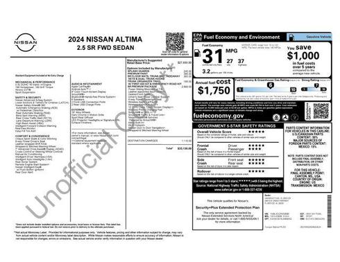 2024 Nissan Altima SR FWD